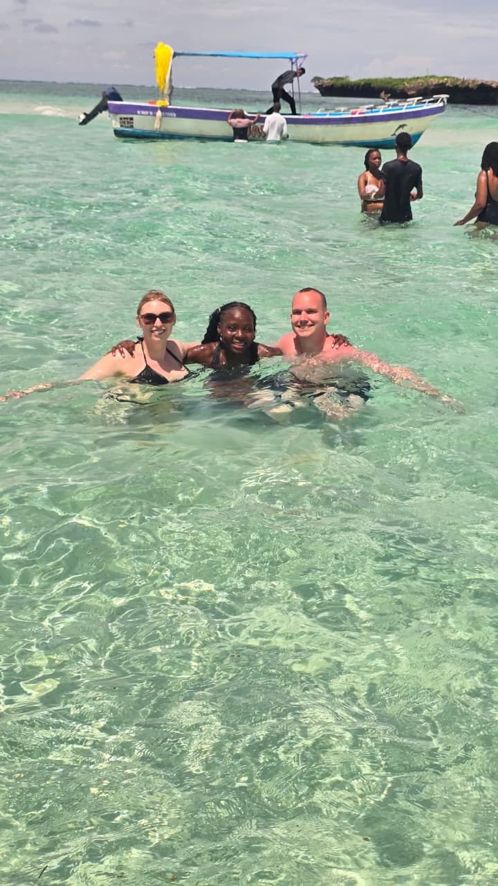 People swimming